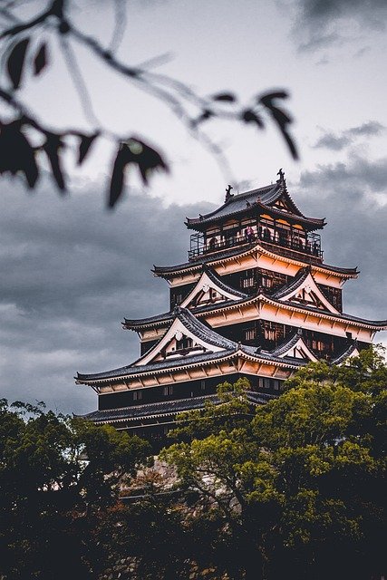architecture, building, infrastructure, design, hiroshima castle, japan, travel, trees, plant, nature, hiroshima castle, japan, japan, japan, japan, japan
